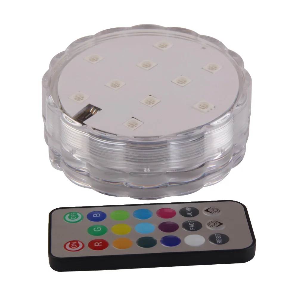 LED Submersible Light 4Pairs Multicolor 10 LEDs Submersible Light Lamp Waterproof Remote Control
LED Submersible Light 4Pairs Multicolor 10 LEDs Submersible Light Lamp Waterproof Remote Control