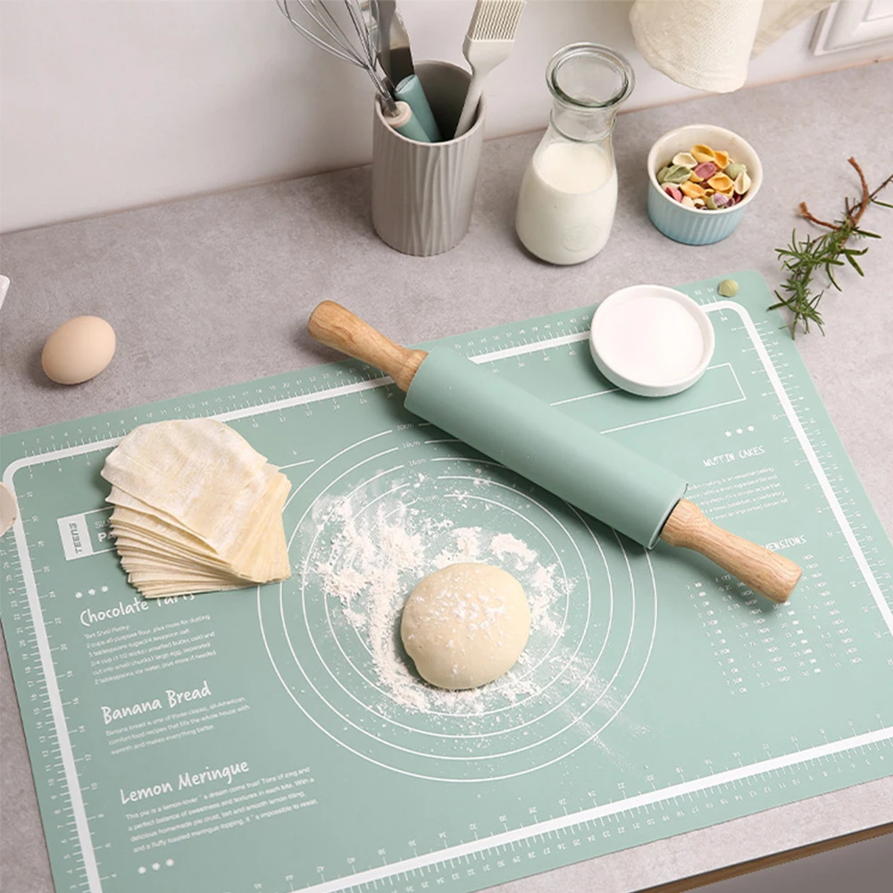 Silicone Rolling Pin Wooden Handle Pastry Dough Flour Roller Kitchen Cooking Baking Tool For Pasta Cookie Dough rolling stick
Silicone Rolling Pin Wooden Handle Pastry Dough Flour Roller Kitchen Cooking Baking Tool For Pasta Cookie Dough rolling stick