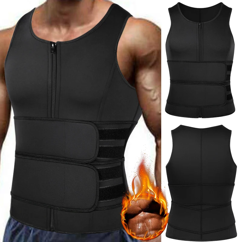 Sauna Waist Trainer Vest for Men Weight Loss Sweat Vest Double Tummy Control Trimmer Belts Neoprene Workout Upper Body Shaper 
Sauna Waist Trainer Vest for Men Weight Loss Sweat Vest Double Tummy Control Trimmer Belts Neoprene Workout Upper Body Shaper