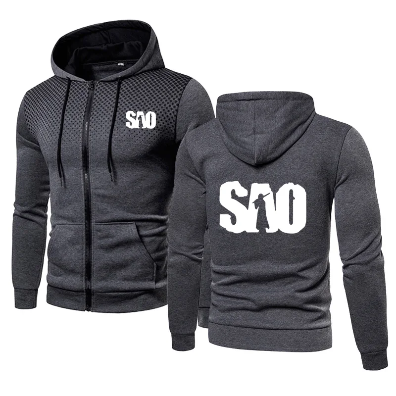 Spring Autumn casual Men's jackets SAO Sword Art Online Print Men's Zip Jacket Dots High Quality Cotton Men's casual wear
Spring Autumn casual Men's jackets SAO Sword Art Online Print Men's Zip Jacket Dots High Quality Cotton Men's casual wear
