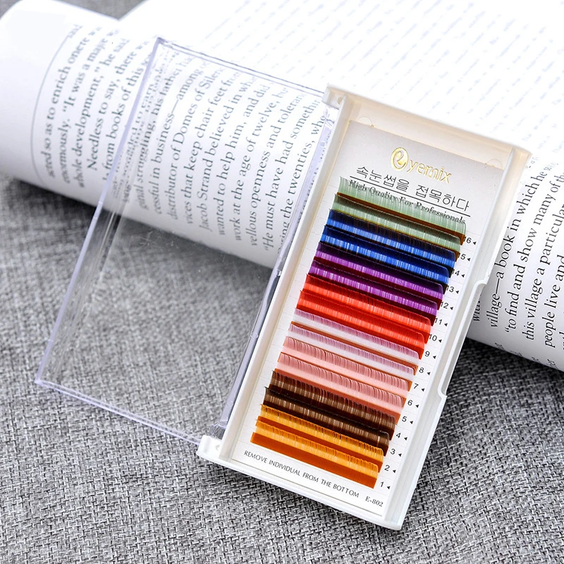 2020 Hot Sale 1 Box 14mm False Eyelashes Colored 8 Colors Silk Eye Lashes Extension C D Wave Individual Eyelashes
2020 Hot Sale 1 Box 14mm False Eyelashes Colored 8 Colors Silk Eye Lashes Extension C D Wave Individual Eyelashes