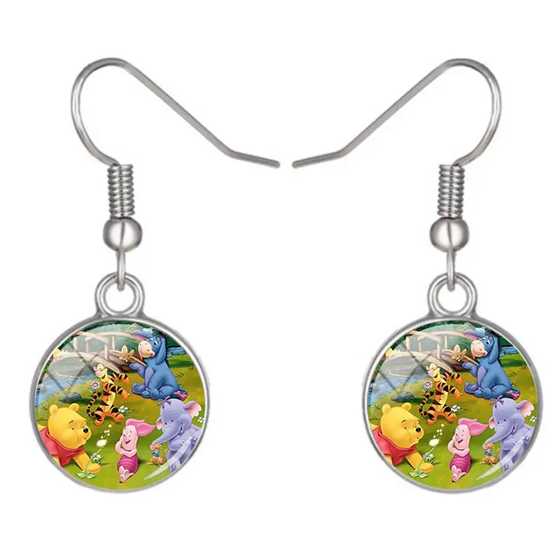 Disney Winnie The Pooh Family Pattern Pendant Earrings Fashion Hook Earrings Round Earrings Glass Cabochon Earrings
Disney Winnie The Pooh Family Pattern Pendant Earrings Fashion Hook Earrings Round Earrings Glass Cabochon Earrings