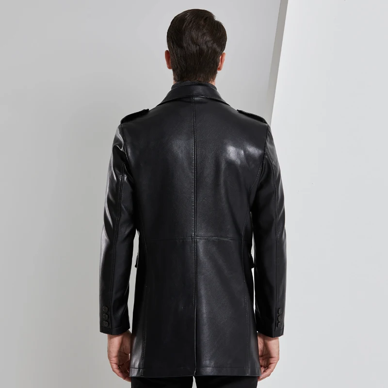Mid-length Suit Collar Jacket Coat for Men Autumn Winter Men's Leather Windbreaker Inside Fleece Warm Handsome Men's Jacket,4XL
Mid-length Suit Collar Jacket Coat for Men Autumn Winter Men's Leather Windbreaker Inside Fleece Warm Handsome Men's Jacket,4XL