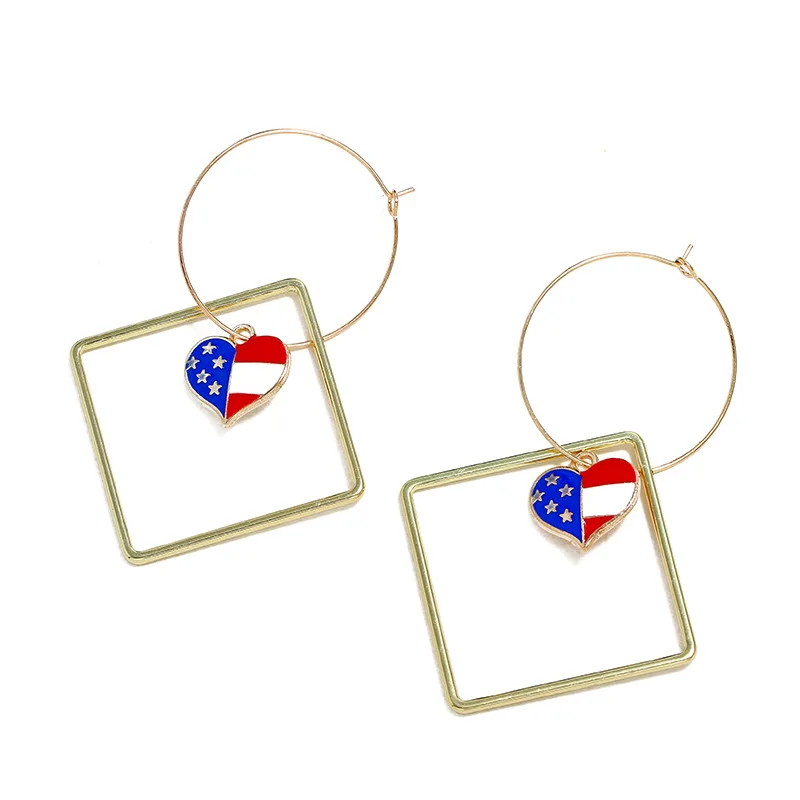 2021 Trend New Products American Independence Day Flag Earrings Jewelry Trendy Exaggerated Love Square Stud earrings
2021 Trend New Products American Independence Day Flag Earrings Jewelry Trendy Exaggerated Love Square Stud earrings