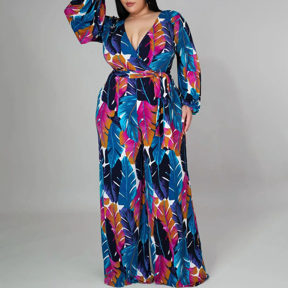 Spring Autumn 2021 Printing High Waist Jumpsuit Bandage V-neck Long Sleeve Oversize African Casual Loose Europe America
Spring Autumn 2021 Printing High Waist Jumpsuit Bandage V-neck Long Sleeve Oversize African Casual Loose Europe America