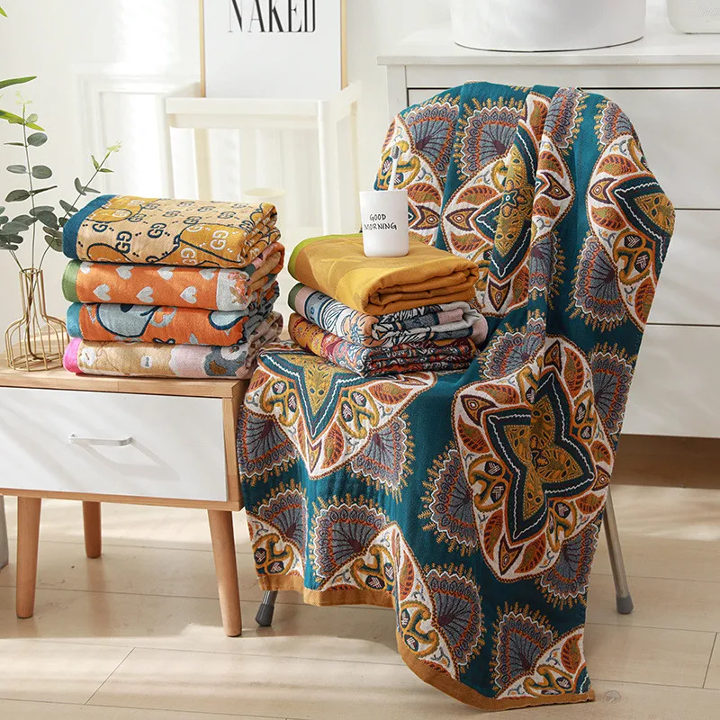 Floral Pattern Women Towels Bathroom Flower Printed Home Cotton Bath Towel 70 * 140cm High Quality Beach Towel Serviette de Bain 
Floral Pattern Women Towels Bathroom Flower Printed Home Cotton Bath Towel 70 * 140cm High Quality Beach Towel Serviette de Bain