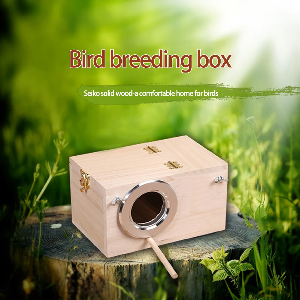 Parakeet Nest Box Bird House Budgie Wood Breeding Box for Lovebirds Parrotlets Mating Box
Parakeet Nest Box Bird House Budgie Wood Breeding Box for Lovebirds Parrotlets Mating Box