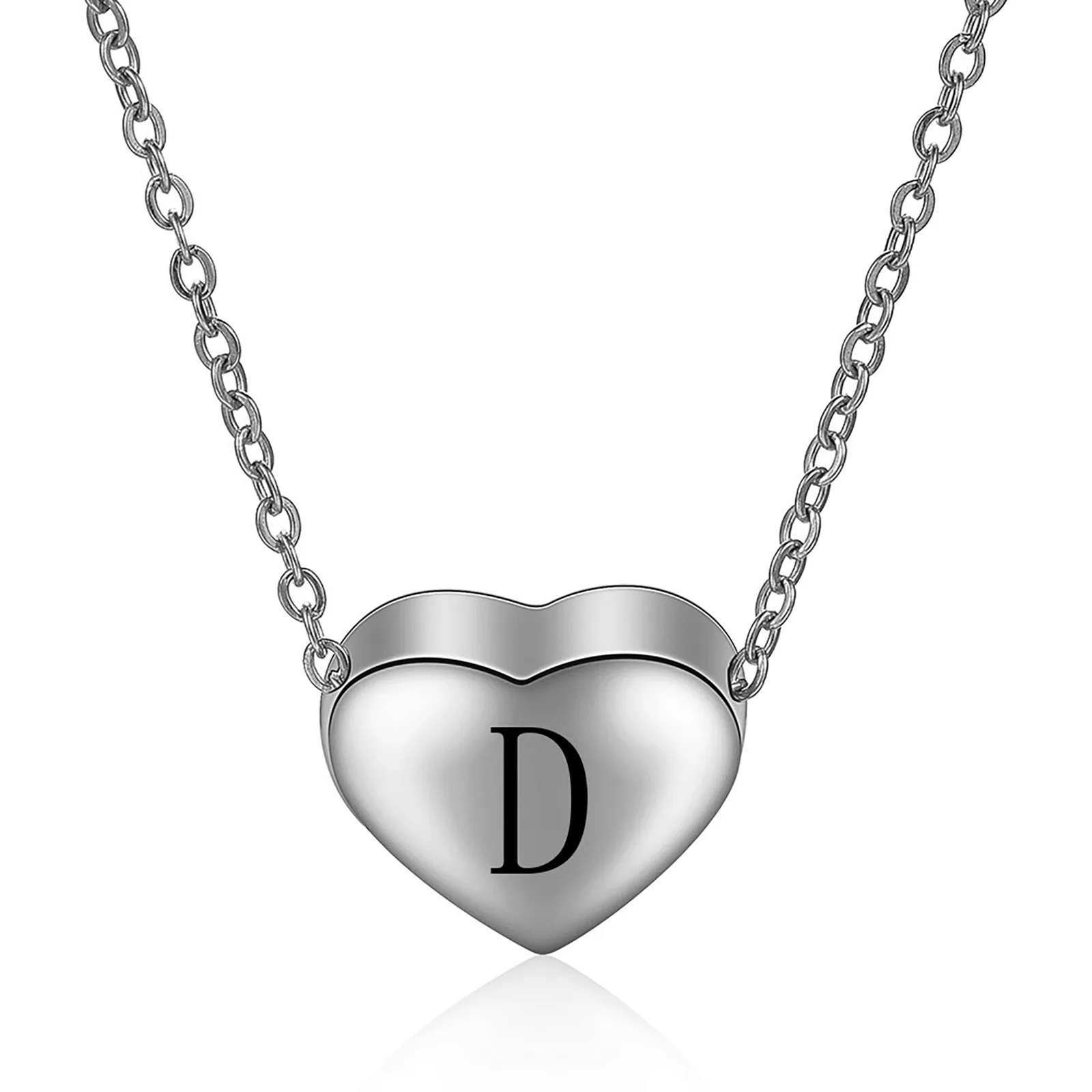 1PC Letter Heart Pendants Chains Necklace 304 Stainless Steel Necklace Silver Color Fashion Jewelry for Women Birthday Gift 45cm
1PC Letter Heart Pendants Chains Necklace 304 Stainless Steel Necklace Silver Color Fashion Jewelry for Women Birthday Gift 45cm