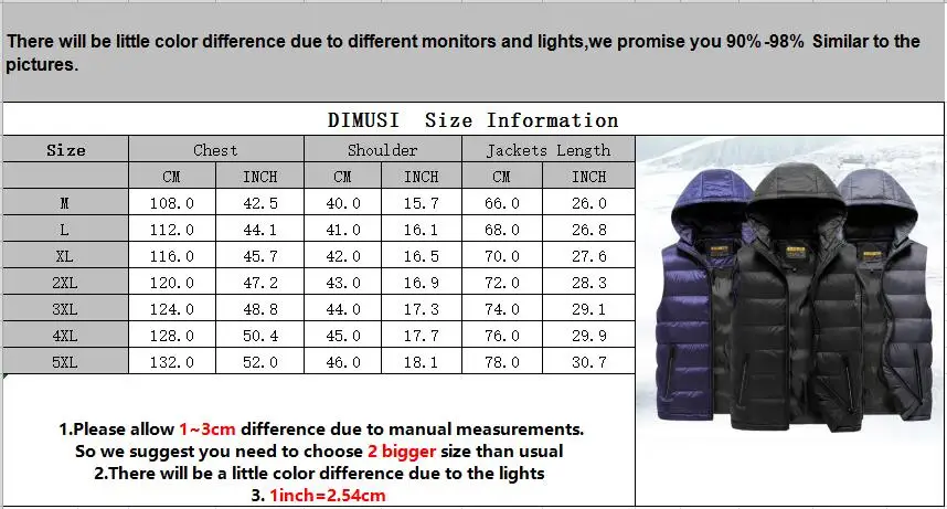 DIMUSI Winter Mens Vests Fashion Men Sleeveless Hooded Jackets Male Cotton-Padded Vests Thicken Warm Waistcoats Clothing 5XL 
DIMUSI Winter Mens Vests Fashion Men Sleeveless Hooded Jackets Male Cotton-Padded Vests Thicken Warm Waistcoats Clothing 5XL