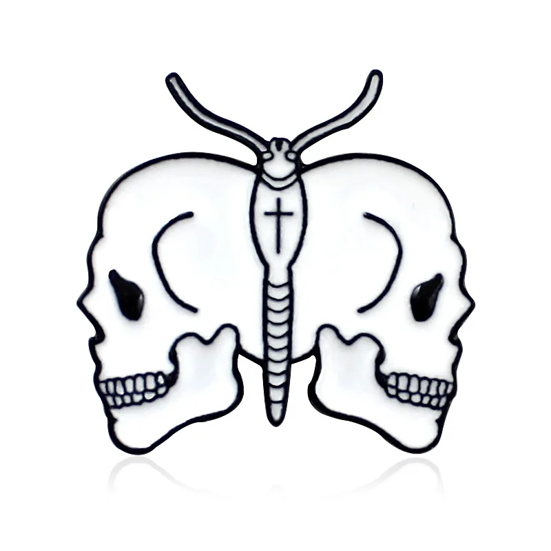 Skull Butterfly Shape Enamel Pins Fashion Design Badge Brooch Gift For Friends 
Skull Butterfly Shape Enamel Pins Fashion Design Badge Brooch Gift For Friends