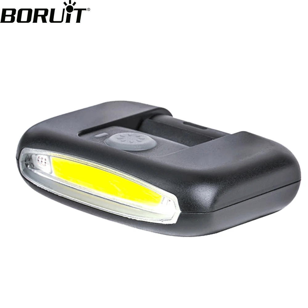 BORUiT COB светодиодный налобный фонарь Перезаряжаемый USB 640 мА · ч Головной с зажимом