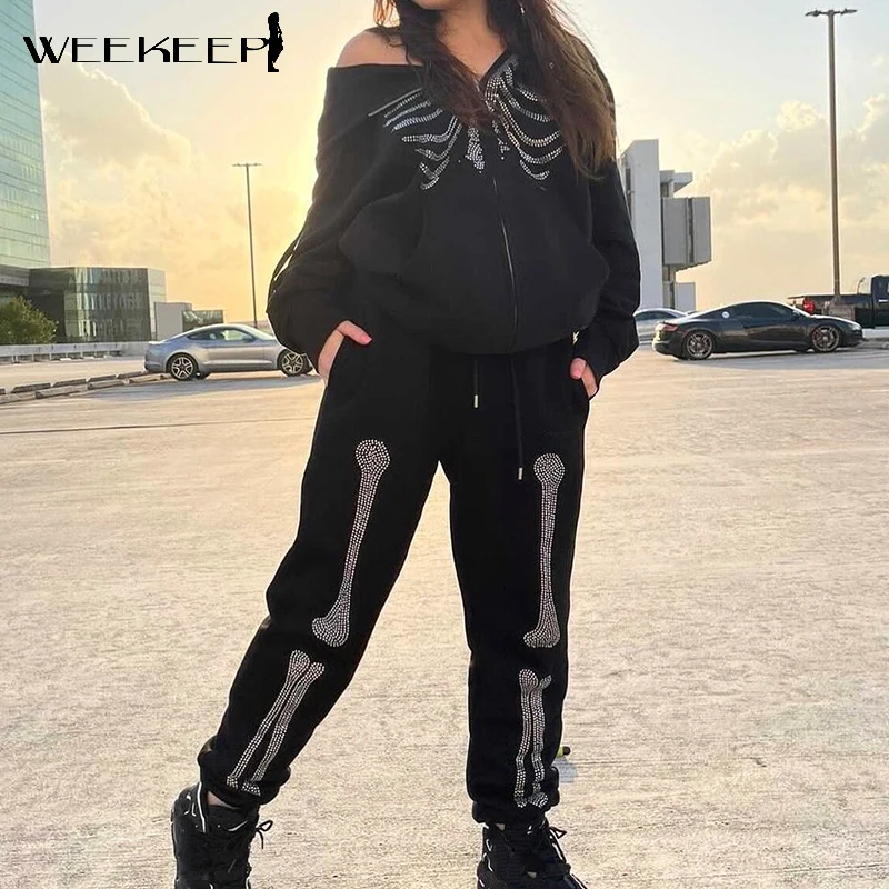 Женские спортивные штаны Weekeep, готические, черные, с бриллиантами, y2k, в стиле панк, Осенние, свободные, со шнуровкой, эластичные, с высокой тал...
Женские спортивные штаны Weekeep, готические, черные, с бриллиантами, y2k, в стиле панк, Осенние, свободные, со шнуровкой, эластичные, с высокой тал...