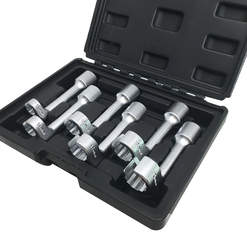 6pc Fuel Injector Injection Sockets l-Shaped Open End 1/2inch Dr. 12,14,16,17,18,19mm
6pc Fuel Injector Injection Sockets l-Shaped Open End 1/2inch Dr. 12,14,16,17,18,19mm
