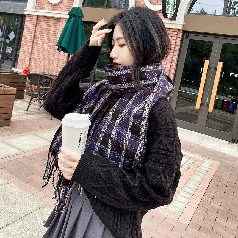 Tassel plaid scarf neckwear imitate cashmere check scarf in Autumn and winter Korean version long thick warm
Tassel plaid scarf neckwear imitate cashmere check scarf in Autumn and winter Korean version long thick warm