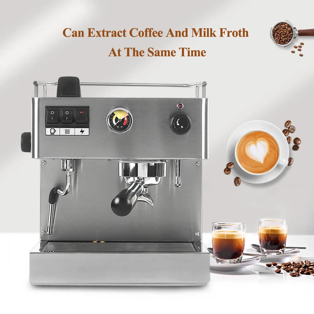 ITOP 9 Bar Semi-Automatic Coffee Maker Full Stainless Steel Milk Froth Extract Coffee At The Same Time Coffee Machine 220V
ITOP 9 Bar Semi-Automatic Coffee Maker Full Stainless Steel Milk Froth Extract Coffee At The Same Time Coffee Machine 220V