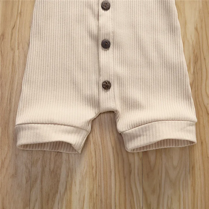 Color Solid Newborn Baby Girl Boy Clothes Button Romper Jumpsuit Summer Short Sleeve Ribbed Knitted Rompers One Piece Outfits
Color Solid Newborn Baby Girl Boy Clothes Button Romper Jumpsuit Summer Short Sleeve Ribbed Knitted Rompers One Piece Outfits