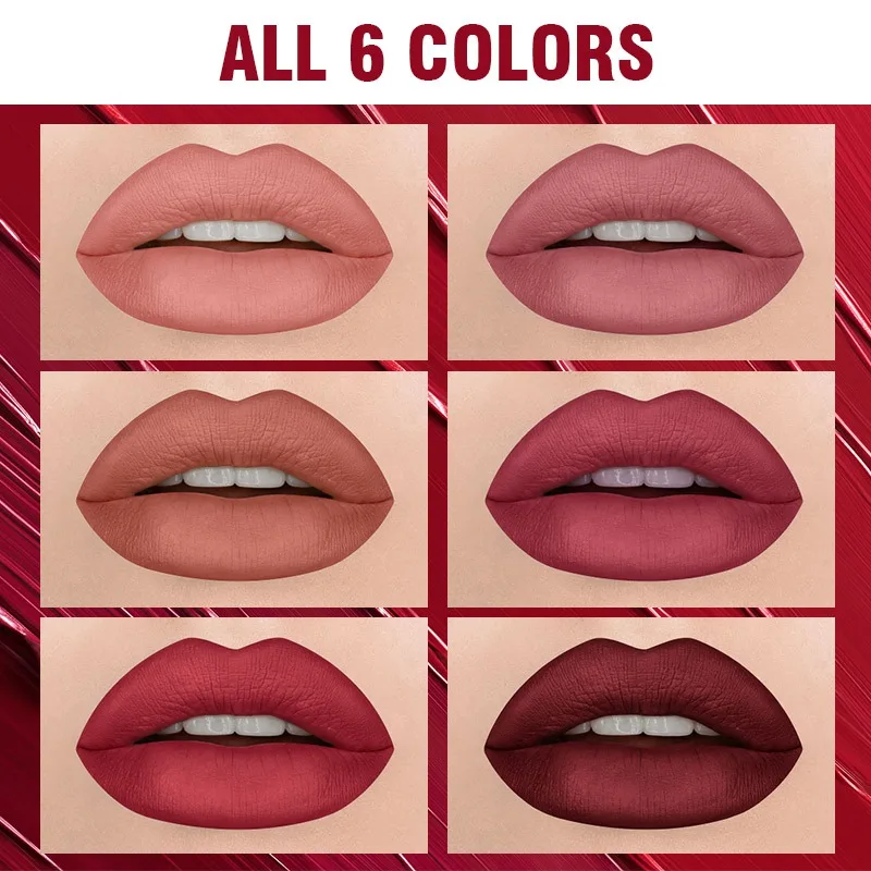 Wholesale 6pcs Matte Velvet Lipstick Lasting Matte Lipstick Easy to Color Lip Stick Set
Wholesale 6pcs Matte Velvet Lipstick Lasting Matte Lipstick Easy to Color Lip Stick Set