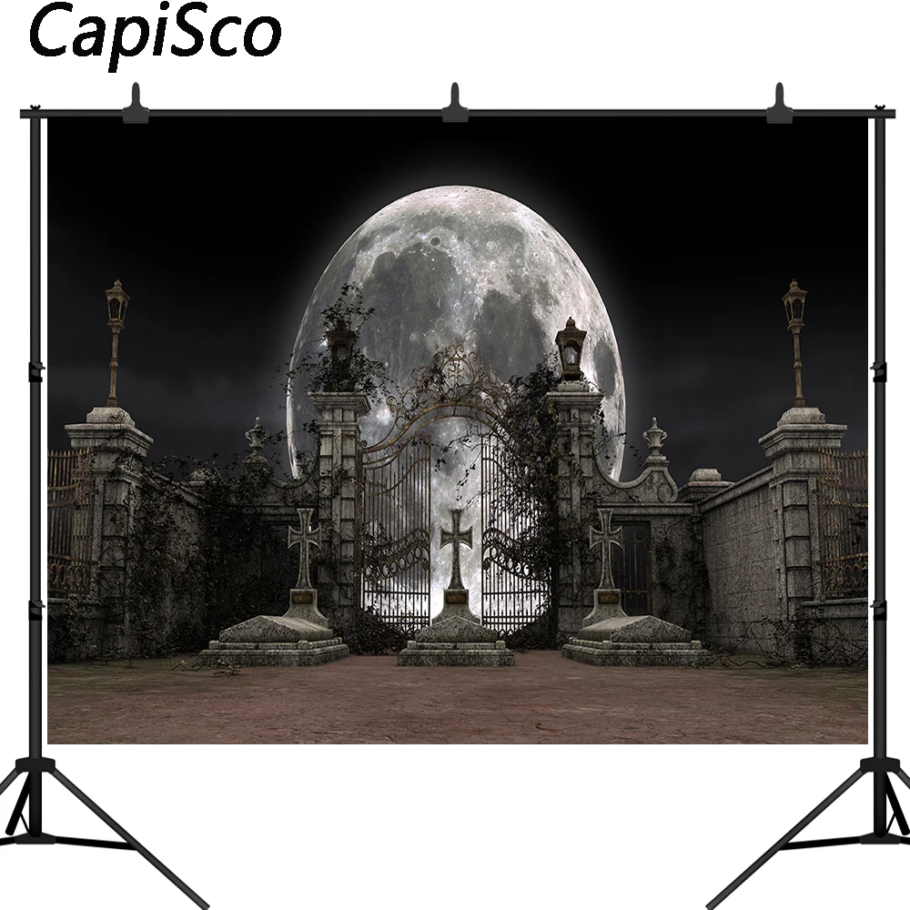 Capisco Halloween Moon night Backdrop Cemetery Graveyard Background Horror Party Baby Adults Portraits Photo Prop Studio
Capisco Halloween Moon night Backdrop Cemetery Graveyard Background Horror Party Baby Adults Portraits Photo Prop Studio