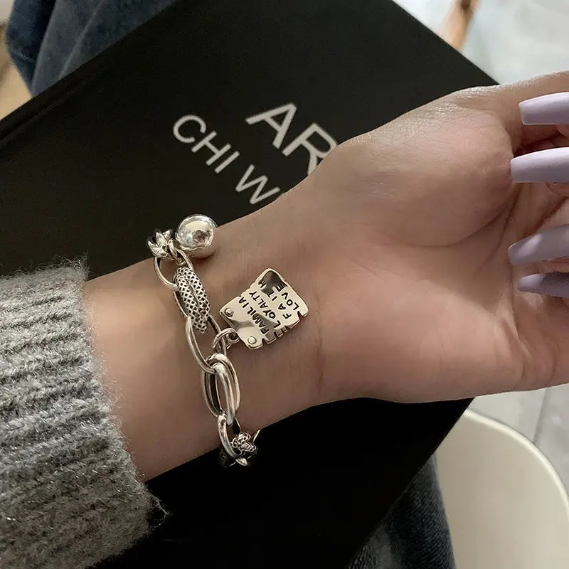Sterling Silver Bracelet Women Fashion Jewelry Popular Boys Day Gift S925 Girl Charm Personalized Customized Couple
Sterling Silver Bracelet Women Fashion Jewelry Popular Boys Day Gift S925 Girl Charm Personalized Customized Couple