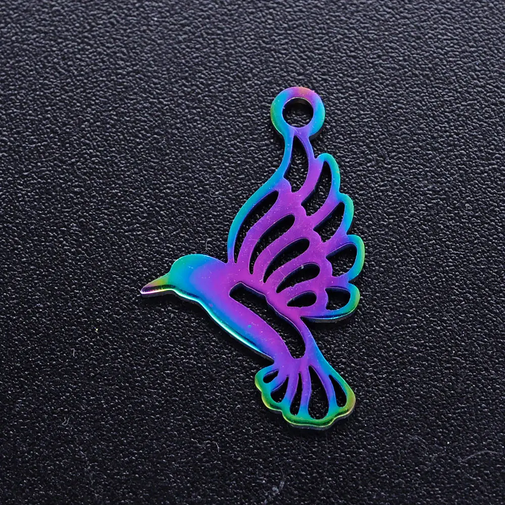 5pcs/lot 100% Stainless Steel Hummingbird diy Charms With Rainbow Plated Wholesale Charm for Necklace Finding Charm Suppliers
5pcs/lot 100% Stainless Steel Hummingbird diy Charms With Rainbow Plated Wholesale Charm for Necklace Finding Charm Suppliers