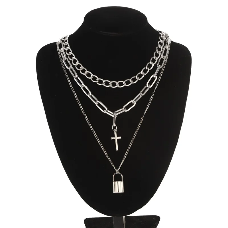 Layered Chain Necklace Neck Chains Lock Pendant Jewelry For Women Punk Choker Padlock Goth Jewelry Grunge Aesthetic Accessories
Layered Chain Necklace Neck Chains Lock Pendant Jewelry For Women Punk Choker Padlock Goth Jewelry Grunge Aesthetic Accessories