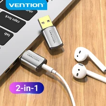 Vention Sound Card USB Audio Interface External Sound card USB Adapter 3.5mm For Laptop Speaker PS4 Earphone USB Mic SoundCard