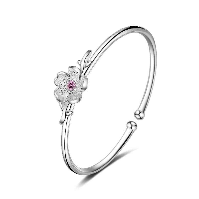 WANGAIYAO flower bracelet female Korean version of the forest sweet inlaid zircon pink open bracelet
WANGAIYAO flower bracelet female Korean version of the forest sweet inlaid zircon pink open bracelet
