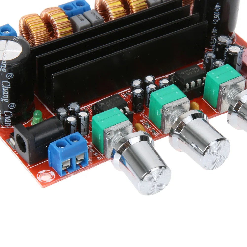 TPA3116D2 2.1 Digital Audio Power Amplifier Board DC 12V-24V 50Wx2 + 100W 3 Channel Amplificador Module For 4-8 Ohm Speaker
TPA3116D2 2.1 Digital Audio Power Amplifier Board DC 12V-24V 50Wx2 + 100W 3 Channel Amplificador Module For 4-8 Ohm Speaker