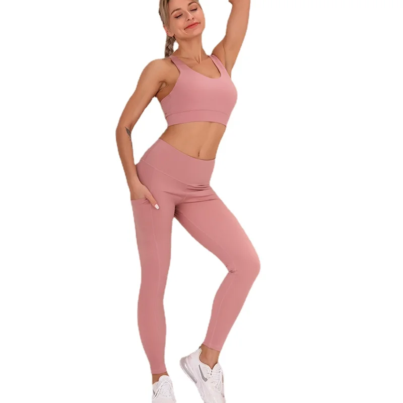 Women Yoga Set Gym Clothing Workout Clothes Sportswear Suit Fitness Leggings with Pockets Sports Bra Sport Outfit Gym Set Women
Women Yoga Set Gym Clothing Workout Clothes Sportswear Suit Fitness Leggings with Pockets Sports Bra Sport Outfit Gym Set Women
