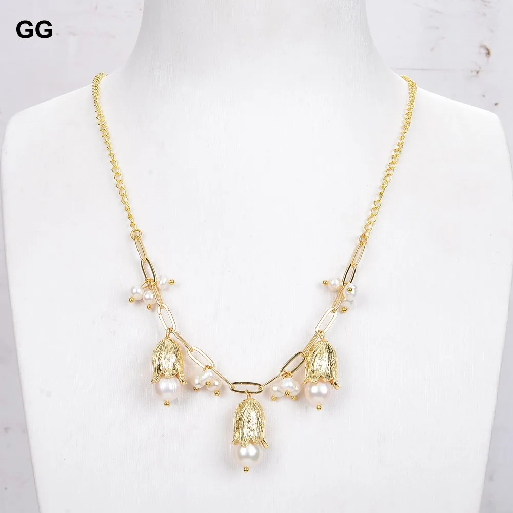 GuaiGuai Jewelry Cultured White Freshwater Pearl Gold Color Plated Chain Necklace
GuaiGuai Jewelry Cultured White Freshwater Pearl Gold Color Plated Chain Necklace