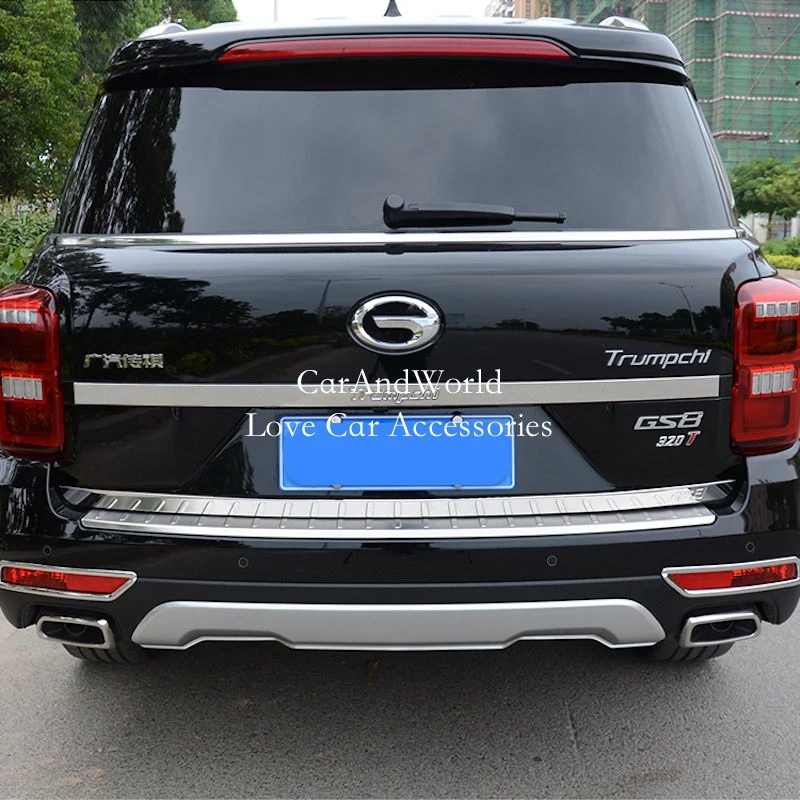For Trumpchi GS8 2017-2019 2020 2021 Stainless Steel Tail Gate Door Edge Rear Trunk Strip Trims Decoration Cover Car Accessories
For Trumpchi GS8 2017-2019 2020 2021 Stainless Steel Tail Gate Door Edge Rear Trunk Strip Trims Decoration Cover Car Accessories