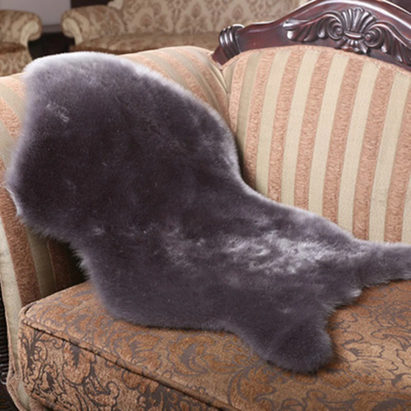 

Faux Artificial Sheepskin Carpet Washable Seat Pad Fluffy Rugs Hairy Wool Soft Warm Carpets For Living Room Bedroom Faux Mat