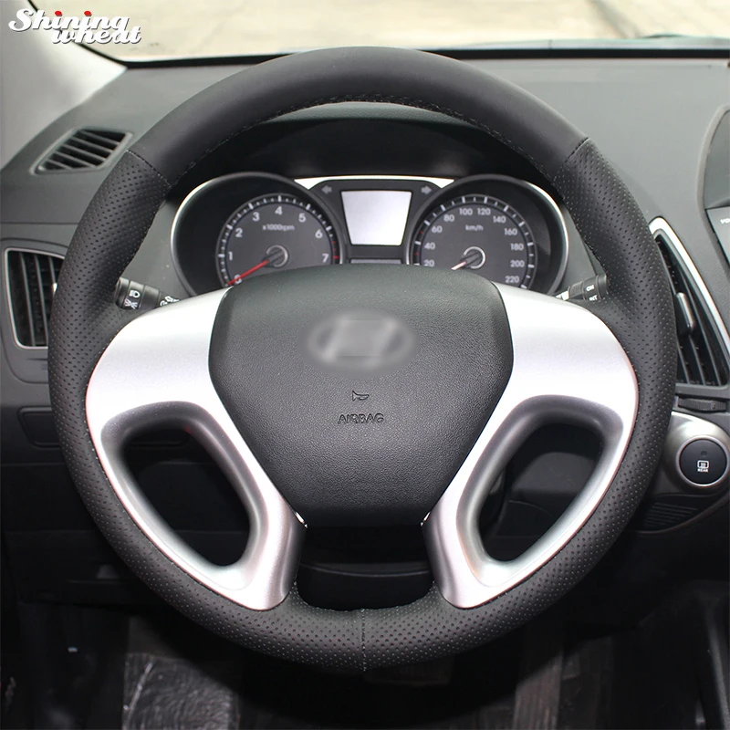 Hand-stitched Artificial leather Car Steering Wheel Cover for Hyundai ix35
Hand-stitched Artificial leather Car Steering Wheel Cover for Hyundai ix35