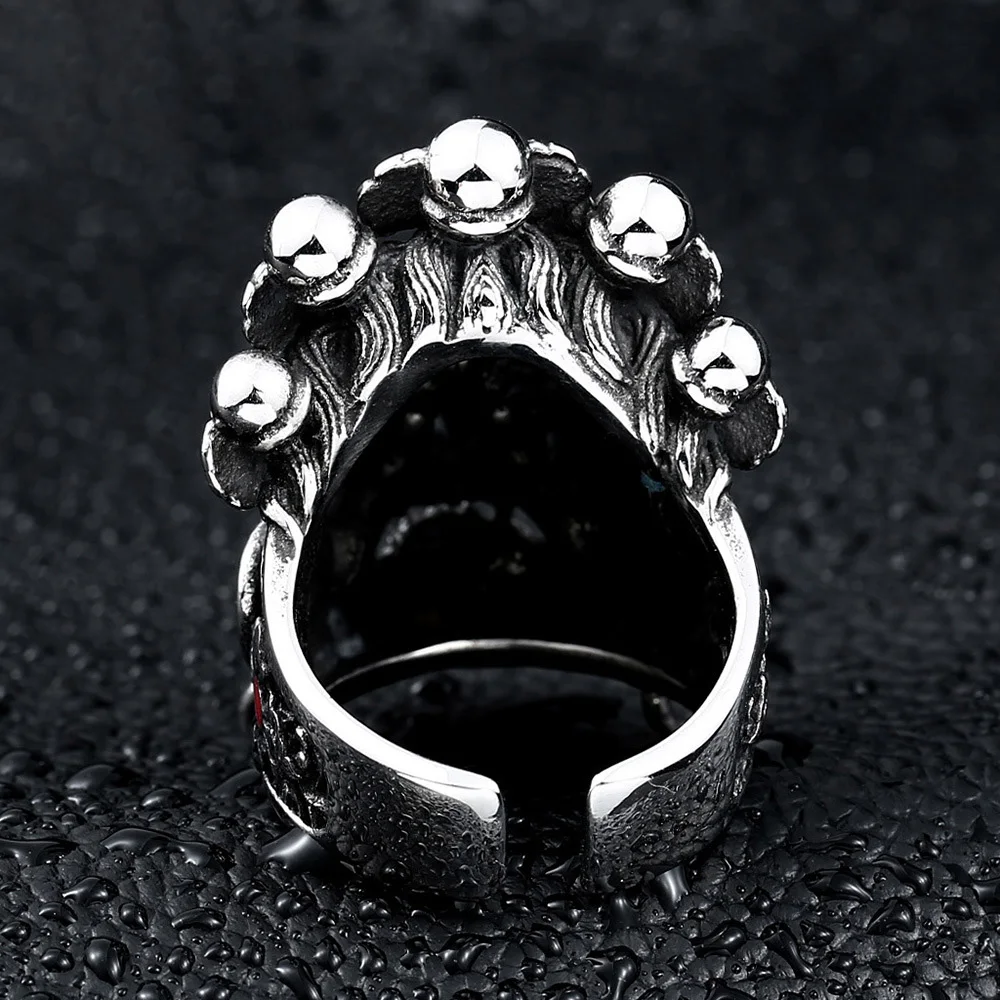 Vintage National Style Titanium Steel Skull Biker Gothic Punk 316L Stainless Ring For Men Retro Male Design Round Bands Rings
Vintage National Style Titanium Steel Skull Biker Gothic Punk 316L Stainless Ring For Men Retro Male Design Round Bands Rings