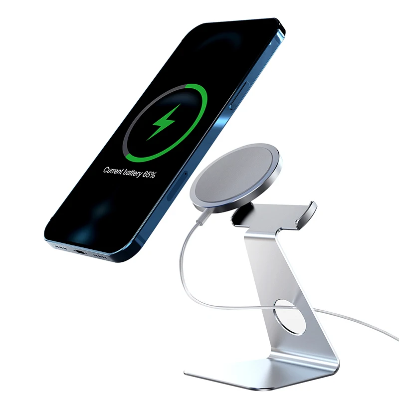 Desktop Aluminum Alloy Wireless Charger MagSafe Stand For iPhone 13 12 Mini 13 Pro 13 Pro Max Magnetic Phone Charging Holder
Desktop Aluminum Alloy Wireless Charger MagSafe Stand For iPhone 13 12 Mini 13 Pro 13 Pro Max Magnetic Phone Charging Holder