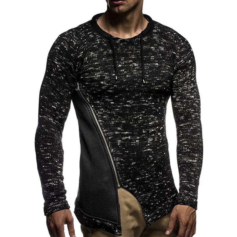 Men's Sweaters Personality Side Zipper Style Chic Male Winter Sweater Men Fashion Street Autumn O-neck Drawstring Pullovers
Men's Sweaters Personality Side Zipper Style Chic Male Winter Sweater Men Fashion Street Autumn O-neck Drawstring Pullovers