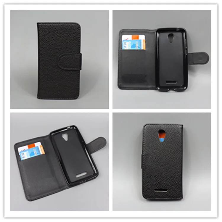 Для Alcatel One Touch POP 4 5051D 5051J 5051M 5051X текстура личи кожаный чехол флип 2 держатель для