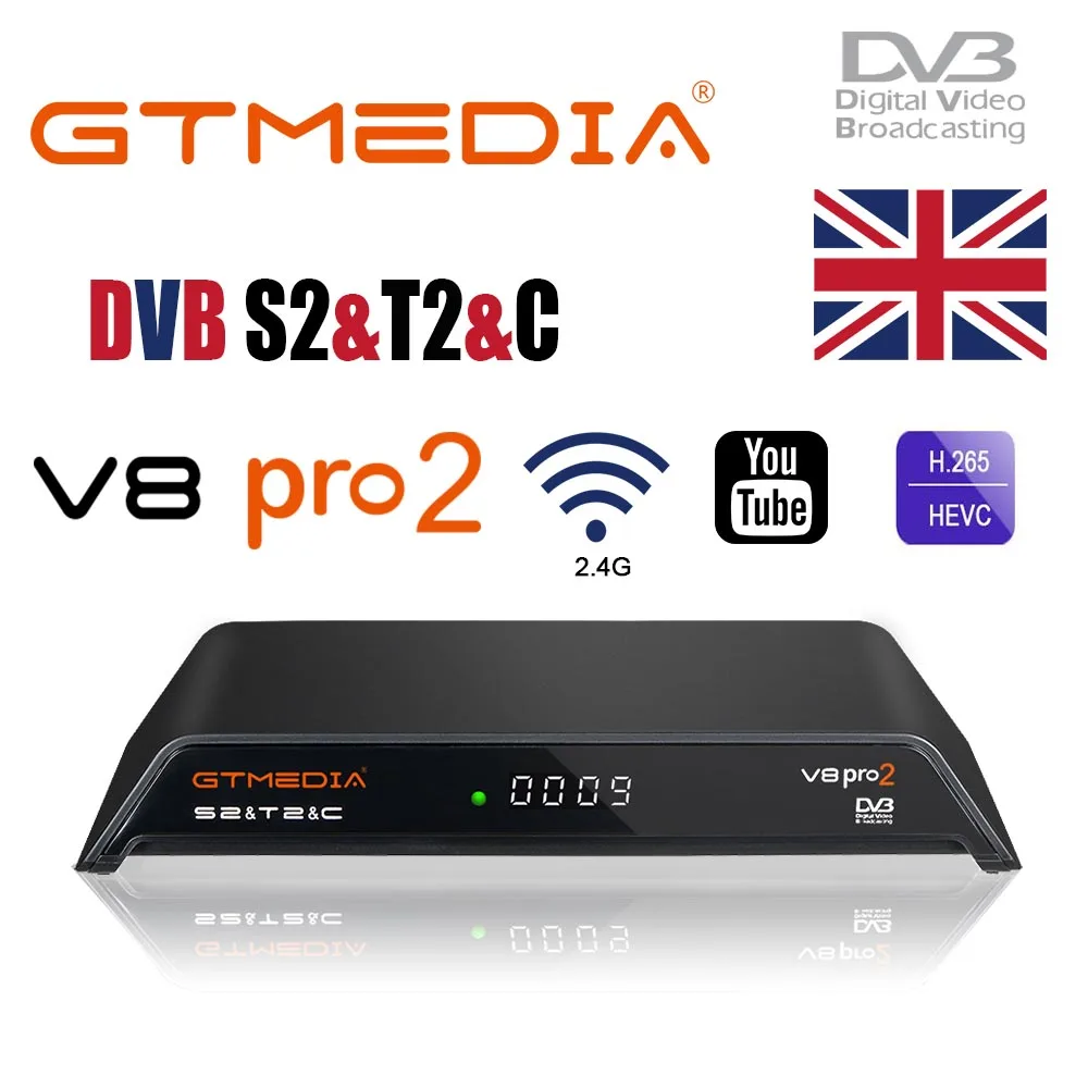 GTmedia V8 Pro2 Receptor DVB-S/S2/S2X/T/T2 1080P Built-in WiFi J83.B Support Youtube Youporn CS Receiver Satellite Receiver
GTmedia V8 Pro2 Receptor DVB-S/S2/S2X/T/T2 1080P Built-in WiFi J83.B Support Youtube Youporn CS Receiver Satellite Receiver