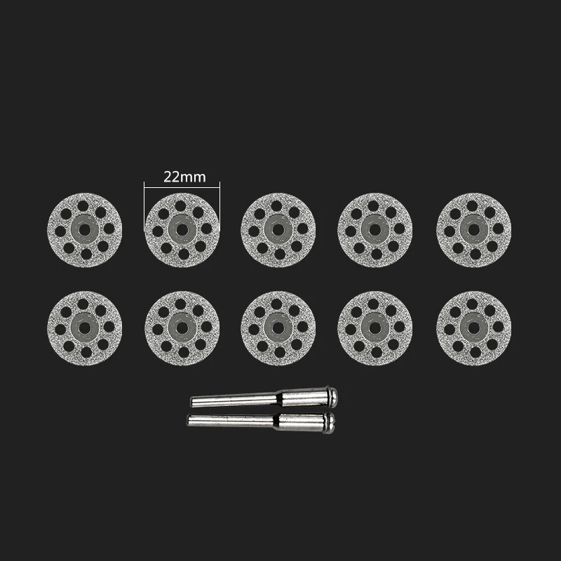 Алмазный режущий диск с 2 оправками 10 шт. 22 мм аксессуары для роторных