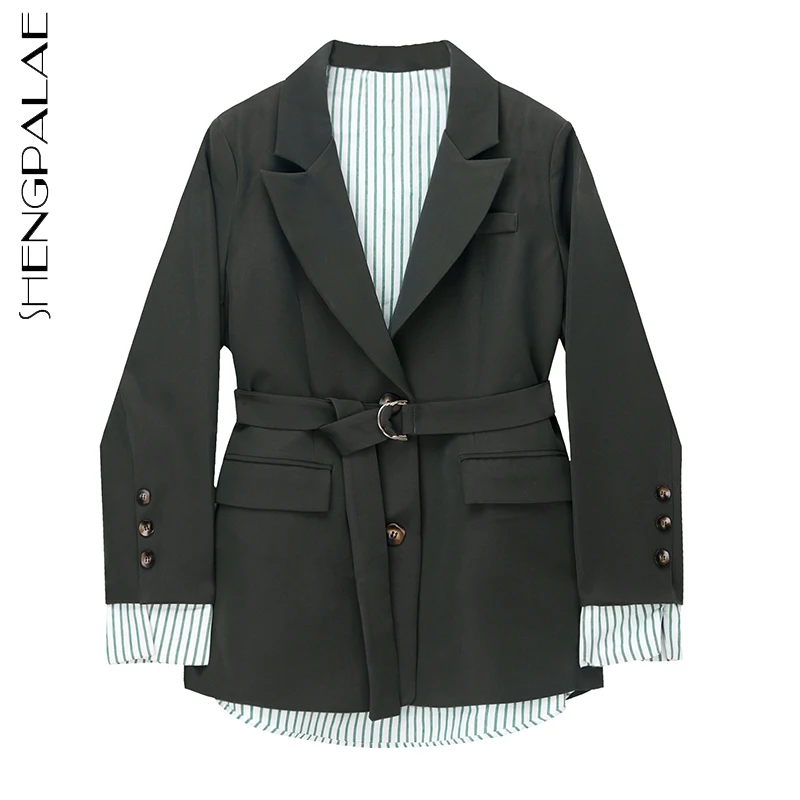 SHENGPALAE Fashion Casual Blazer Women's Autumn 2021 New Chic Notched Single Breasted Lace Up Waist Long Sleeve Suit Coat Tide
SHENGPALAE Fashion Casual Blazer Women's Autumn 2021 New Chic Notched Single Breasted Lace Up Waist Long Sleeve Suit Coat Tide