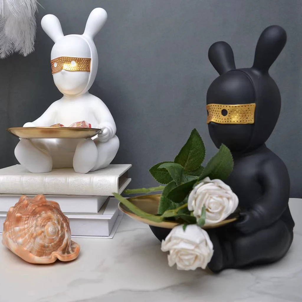 Cute Bunny Statue Storage Tray Rabbit Key Container Centerpiece Artware
Cute Bunny Statue Storage Tray Rabbit Key Container Centerpiece Artware