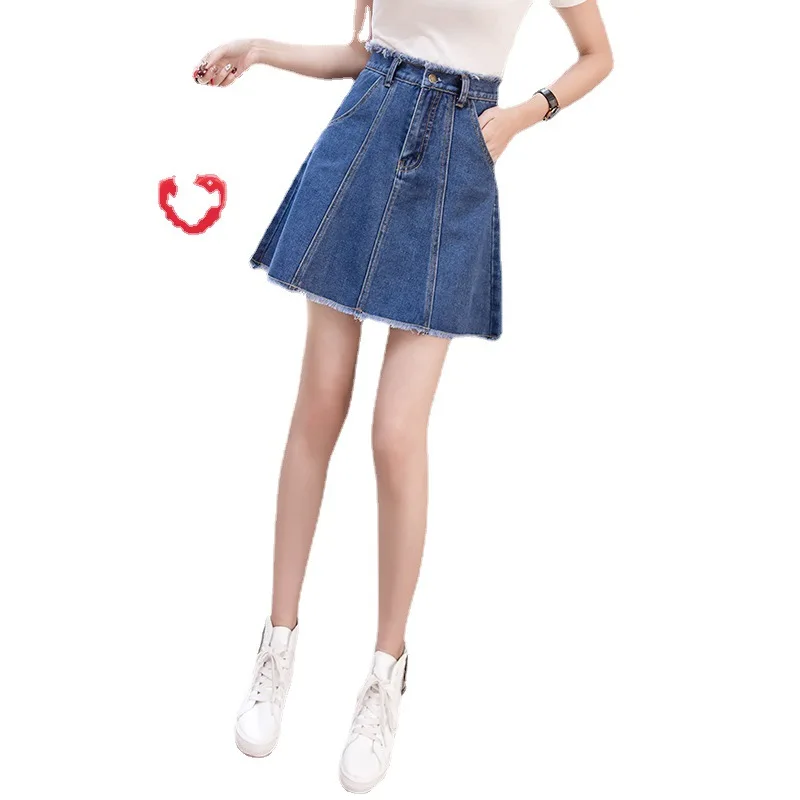 2021 Summer Denim Short Skirts Female Student with High Waist A-line Mini Jean Skirt Stitched Skirts Women Young BSQ306
2021 Summer Denim Short Skirts Female Student with High Waist A-line Mini Jean Skirt Stitched Skirts Women Young BSQ306