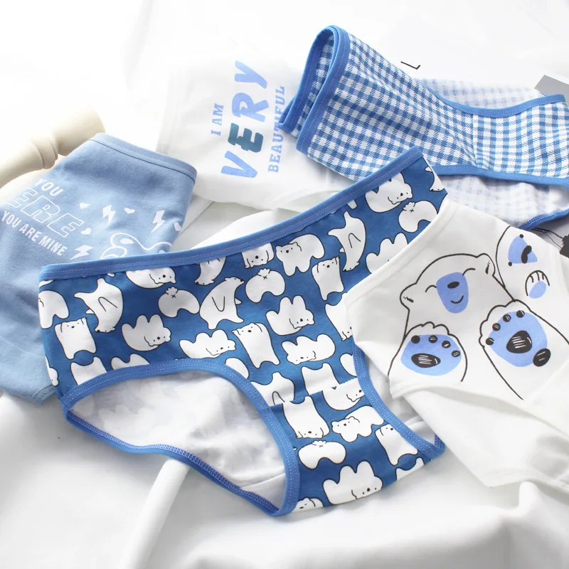 Cute Polar Bear Print Panties Kawaii Cartton Underpants Culotte Fille Women's Cotton Panties Ladies Breathable Underwear Brief
Cute Polar Bear Print Panties Kawaii Cartton Underpants Culotte Fille Women's Cotton Panties Ladies Breathable Underwear Brief