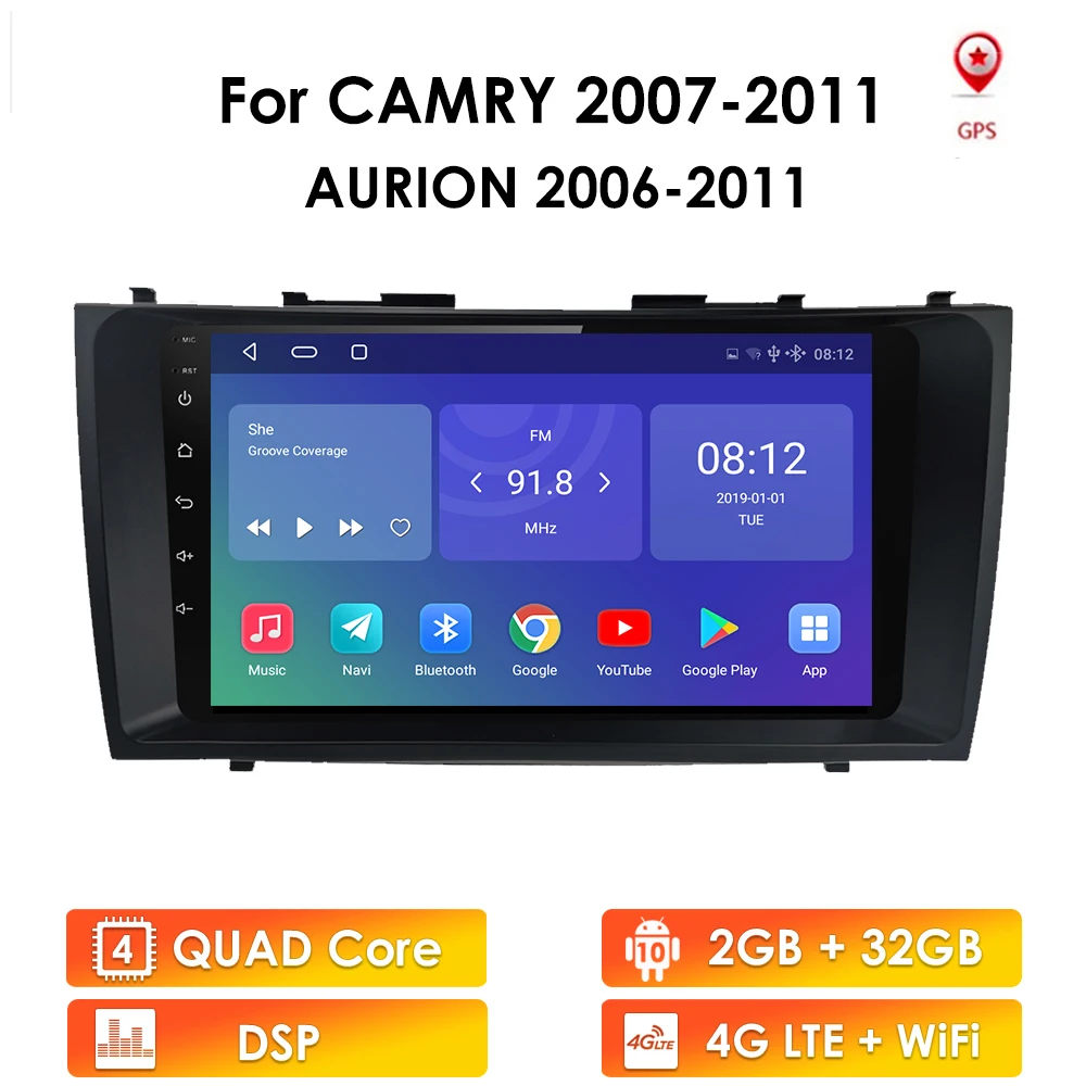 Автомагнитола 9 дюймов, Android, для Toyota Camry 2007, 2008, 2009, 2010, 2011, AURION 2006, GPS-навигация, 2 Din, автомобильная стереосистема, мультимедиа
Автомагнитола 9 дюймов, Android, для Toyota Camry 2007, 2008, 2009, 2010, 2011, AURION 2006, GPS-навигация, 2 Din, автомобильная стереосистема, мультимедиа
