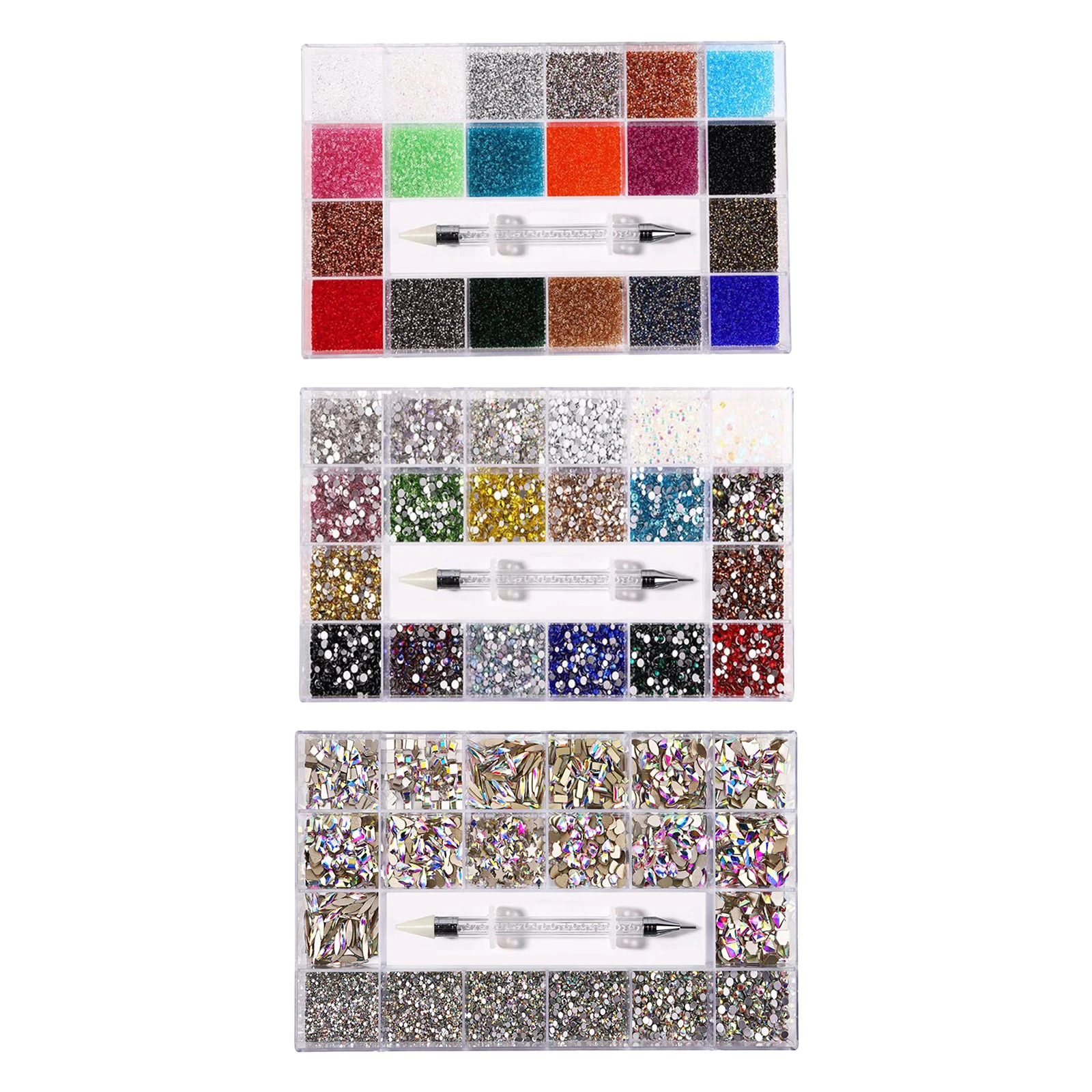 

Mixed Tiny Nail Art Rhinestones Charm Glittering Gems Jewels Beads Art Decor