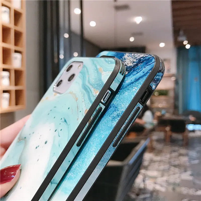 2021 New fashion cute color edge marble glass phone case for Apple 7 Plus 11 Pro MAX XR 12
2021 New fashion cute color edge marble glass phone case for Apple 7 Plus 11 Pro MAX XR 12