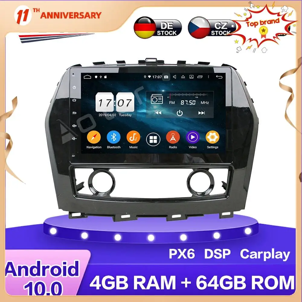 For Nissan Maxima 2015 2016 Android 10.0 PX6 Car Multimedia DVD Player 4+64GB Auto GPS Navigation Stereo radio DSP Carplay WIFI
For Nissan Maxima 2015 2016 Android 10.0 PX6 Car Multimedia DVD Player 4+64GB Auto GPS Navigation Stereo radio DSP Carplay WIFI