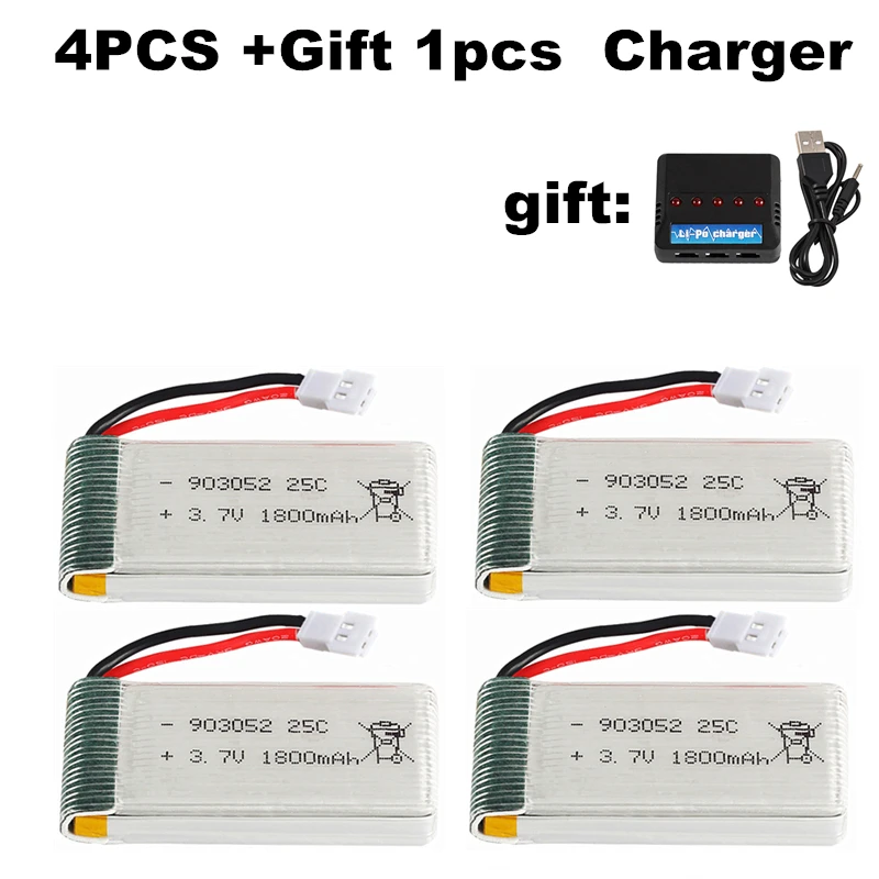 5pcs 3 7 v 1800mAh литий-полимерный Батарея и Зарядное устройство для KY601S SYMA X5 X5S X5C X5SC X5SH