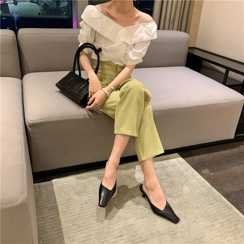 Shoes Ladies' Slippers Women Heels Square Toe Low Pantofle Female Mule High Cover 2021 Mules Thin Fabric Slides Rome Pumps Rubbe
Shoes Ladies' Slippers Women Heels Square Toe Low Pantofle Female Mule High Cover 2021 Mules Thin Fabric Slides Rome Pumps Rubbe