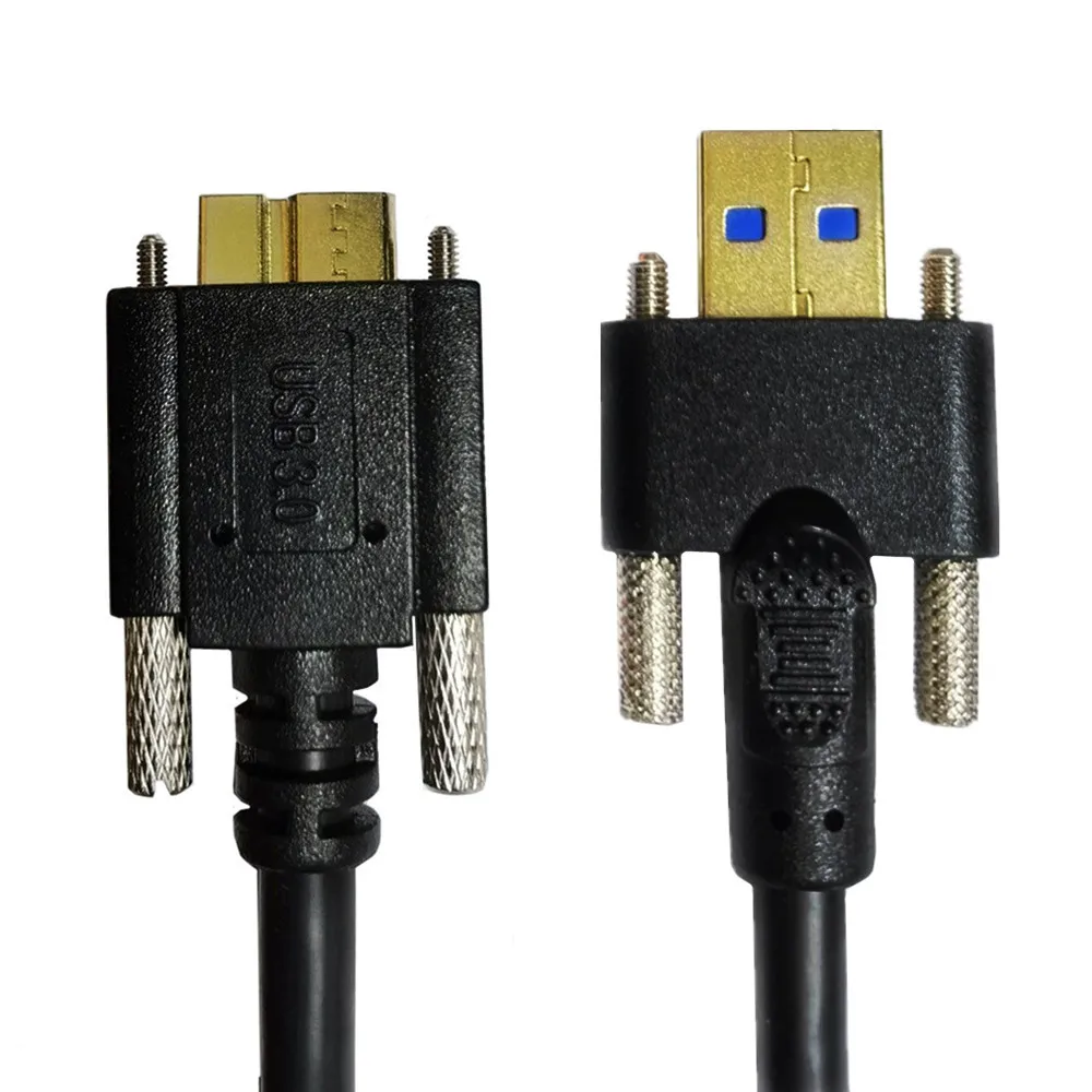 USB 3.0 A/M to Micro B/M with Dual Screw Locking Cable, 1m /2m 3m SuperSpeed Supported, USB3 Vision Camera Compatible
USB 3.0 A/M to Micro B/M with Dual Screw Locking Cable, 1m /2m 3m SuperSpeed Supported, USB3 Vision Camera Compatible
